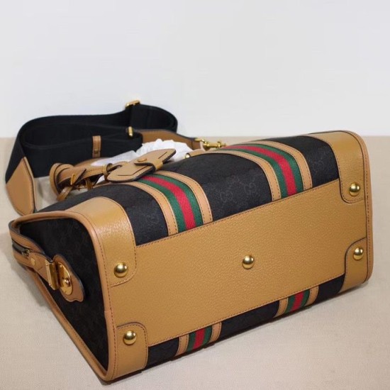 Borsa Gucci media in tela con manico superiore 715666 blu Borsa Gucci media in tela con manico superiore 715666 blu