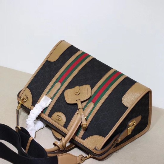 Borsa Gucci media in tela con manico superiore 715666 blu Borsa Gucci media in tela con manico superiore 715666 blu