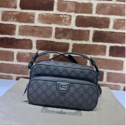 Borsa a tracolla piccola Ophidia Gucci 723312 grigia