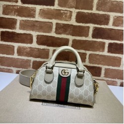 Replica Perfetta Gucci Ophidia GG mini con manico superiore 724606 Beige
