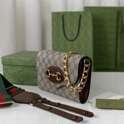 Mini borsa Gucci Horsebit 1955 724713 Marrone Mini borsa Gucci Horsebit 1955 724713 Marrone