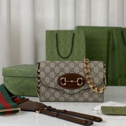 Mini borsa Gucci Horsebit 1955 724713 Marrone