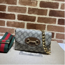 Mini borsa Gucci Horsebit 1955 724713 Marrone
