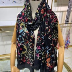 Sciarpa monogramma da donna Louis Vuitton nera