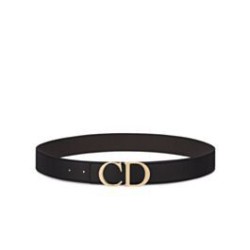 Pari all'originale replica Cintura reversibile Christian Dior con cinturino nero