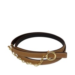 Hermes Epsom Cintura in pelle Glod Hardware Caffè