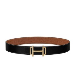 Pari all'originale replica Fibbia per cintura Hermes Royal &amp; Cinturino in pelle reversibile 38mm Caffè