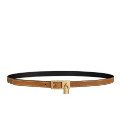 Alta gamma replica Hermes Lucky 15 cintura reversibile caffè