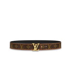 Cintura reversibile Louis Vuitton Louis Vuitton Chain 30mm marrone