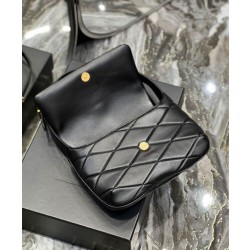 Borsa A Spalla YSL Saint Laurent Le 57 In Pelle Di Agnello Trapuntata 698567 Nera