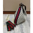 Borsa a tracolla grande Gucci Attache 702823 blu scuro