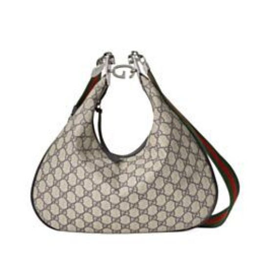 Borsa a tracolla grande Gucci Attache 702823 blu scuro