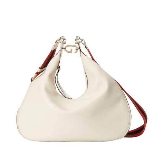 Borsa a tracolla grande Gucci Attache 702823 Crema