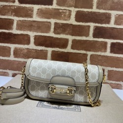 Borsa a tracolla Gucci Horsebit 1955 735178 beige