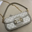 Borsa a tracolla Gucci Horsebit 1955 735178 beige