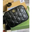 Borsa a tracolla in pelle Gucci GG Matelasse 702234 nera