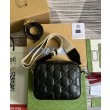 Borsa a tracolla in pelle Gucci GG Matelasse 702234 nera