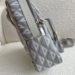 Borsa a tracolla in tela Dior Mini Rider CD Diamond grigia