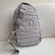 Borsa a tracolla in tela Dior Mini Rider CD Diamond grigia