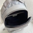 Borsa a tracolla in tela Dior Mini Rider CD Diamond grigia