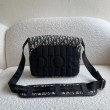 Borsa a tracolla jacquard Dior Explorer Dior Oblique nera