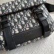 Borsa a tracolla jacquard Dior Explorer Dior Oblique nera