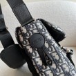 Borsa a tracolla jacquard Dior Explorer Dior Oblique nera