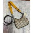 Borse Firmate Replica a tracolla piccola Gucci Attache 699409 Caffè scuro