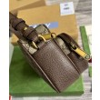 Borsa a tracolla piccola Ophidia Gucci 723312 Caffè scuro