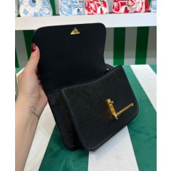 Borsa a tracolla Prada Saffiano nera
