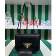 Borsa a tracolla Prada Saffiano nera