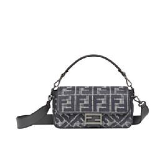 Borse Replica Alta Qualità Baguette Fendi 8BR600 Nera