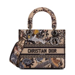 Borsa Christian Dior Medium Lady D-Lite Albicocca