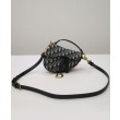 Borsa Christian Dior Mini Saddle Con Tracolla Blu Scuro