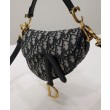 Borsa Christian Dior Mini Saddle Con Tracolla Blu Scuro