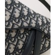 Borsa Christian Dior Mini Saddle Con Tracolla Blu Scuro