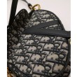 Borsa Christian Dior Mini Saddle Con Tracolla Blu Scuro