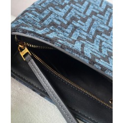 Borse Replica con zip Fendi O'Lock 8BR805 blu