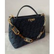 Borse Replica con zip Fendi O'Lock 8BR805 blu