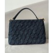 Borse Replica con zip Fendi O'Lock 8BR805 blu