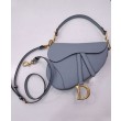 Borsa da sella Christian Dior con cinturino blu scuro