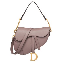 Borsa da sella Christian Dior con cinturino caffè scuro