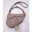 Borsa da sella Christian Dior con cinturino caffè scuro