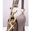 Borsa da sella Christian Dior con cinturino caffè scuro