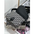 Borsa da uomo Dior Mini Saddle Messenger Oblique Jacquard