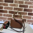 Replica Perfetta Gucci Bamboo 1947 mini con manico superiore 686864 Claret