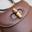 Replica Perfetta Gucci Bamboo 1947 mini con manico superiore 686864 Claret