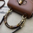 Replica Perfetta Gucci Bamboo 1947 mini con manico superiore 686864 Claret