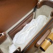 Replica Perfetta Gucci Bamboo 1947 mini con manico superiore 686864 Claret