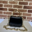 Borsa Gucci Bamboo 1947 mini con manico superiore 686864 Nera